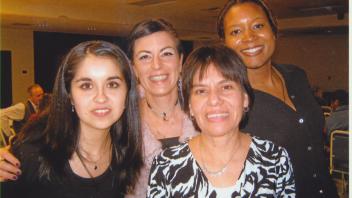 Christmas party: Pilar Ulloa, Cinzia Ribeca, Alma Islas, Rashida Lathan, December 2010