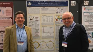 Dr. Hess with Dr. Joachimiak, Director of the Structural Biology Center and Midwest Center for Structural Genomics