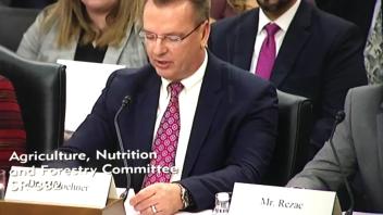 Dr. Mitloehner at Senate hearing, Washington D.C.