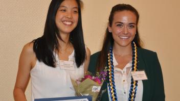 Ellen Lai and Carlyn Peterson with their awards 
